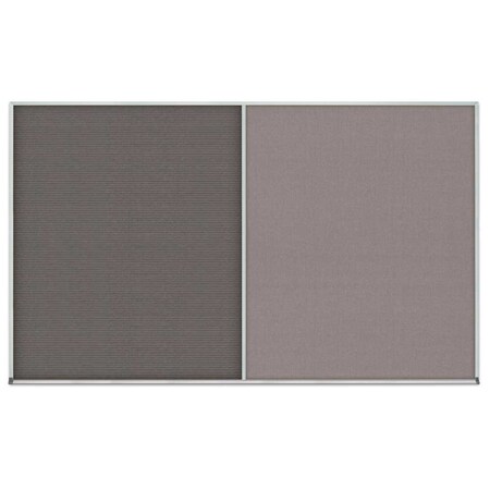 United Visual Products Enclosed Corkboard, 1 Door, 24"x36", 4" Fra UV3401-BLACK-MEDGRY